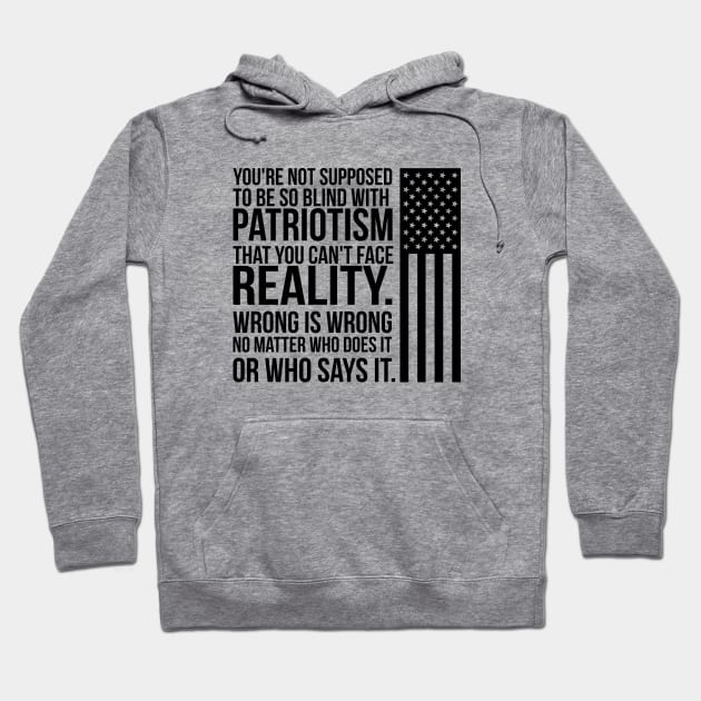 Patriotism vs Reality Hoodie by UrbanLifeApparel